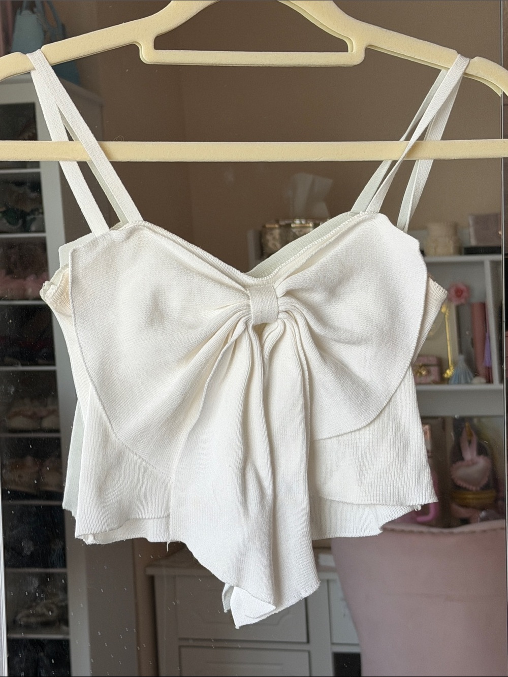 Women’s White Bow-Front Cami Top